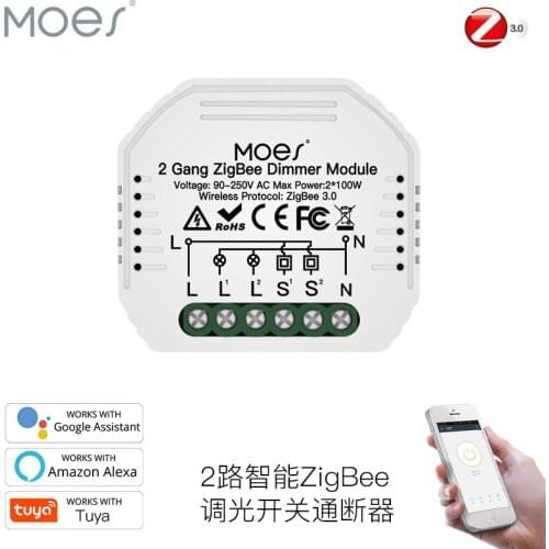Zigbee smart tone luminous flux breaker hidden DIY dimmer module Modual