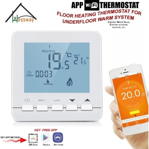 Water valve,Electric actuator,radiator by smart phone floor heating thermostat wifi for for Underfloor Warm System