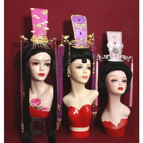3 Designs Female Hair Piece Chinese Yue Opera Hair Tiara Palace Female Officer Hair Tiara for TV Play Cosplay Hanfu Hair Jewelr