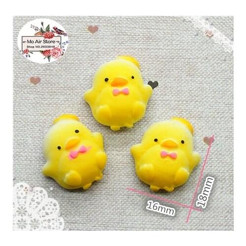 10pcs Resin kawaii Chick flat back Cabochon Art Decoration Charm Craft DIY accessories 16x18mm