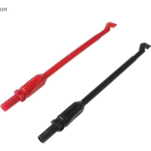 2 Automotive Test Lead Kit Power Probe Clip Hook 4mm Banana Tool Puncture Wire Multimeter Test Stick 13MF