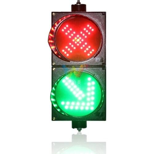 200mm red cross and green arrow led traffic signal light module