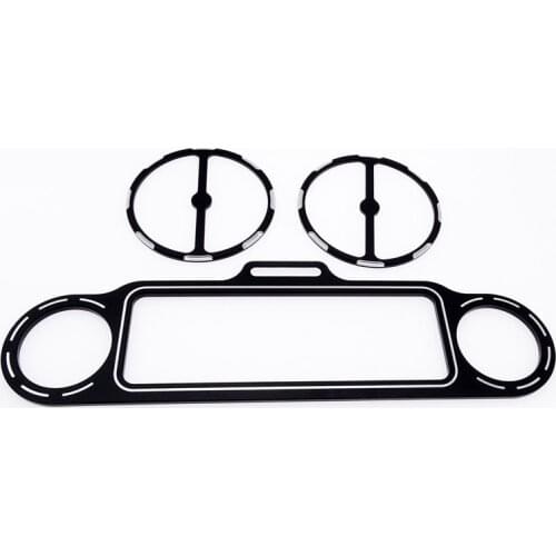 3pcs Motorcycle Stereo Accent Frame Cover Speedometer Bezels Trim for Harley Touring Electra Glide Street Road Glide Motor Parts