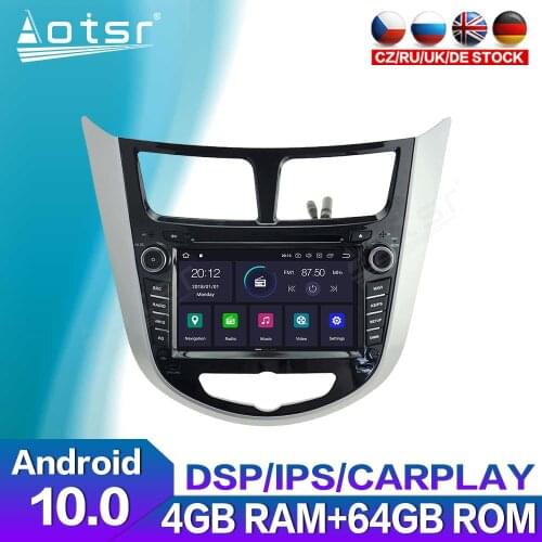 Carplay Screen For Hyundai Accent Verna 2011+ Car Radio Android Radio Tape Recorder Multimedia Player Car GPS Navigation Stereo