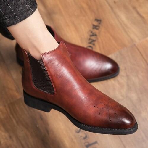 Winter Large Size Chelsea Boots Men Leather Shoes Men Ankle Boots Fashion Brand Autumn Winter Male Footwear Zapatos De Hombre