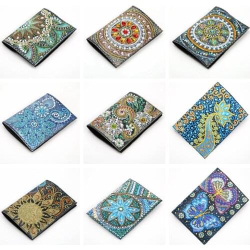 DIY Diamond Painting Passport Book Case Cover Special Shape Drill Wallet Embroidery Art Handwork Gift Decor Gift