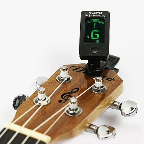 Digital Clip on Electric Guitar Tuner Foldable Rotating Clip High Sensitivity Ukulele Guitar Parts & Accessories