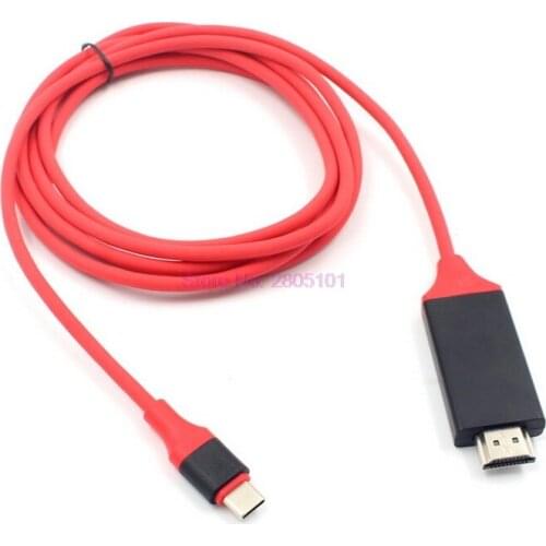 Dhl or fedex 100pcs Type C to HDMI Cable USB 3.1 to HDMI 4K High Speed Adapter Cables for MacBook Pixel