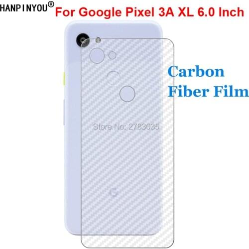 For Google Pixel 3A XL 6.0" 3D Anti-fingerprint Transparent Carbon Fiber Back Film Screen Protector (Not Tempered Glass)