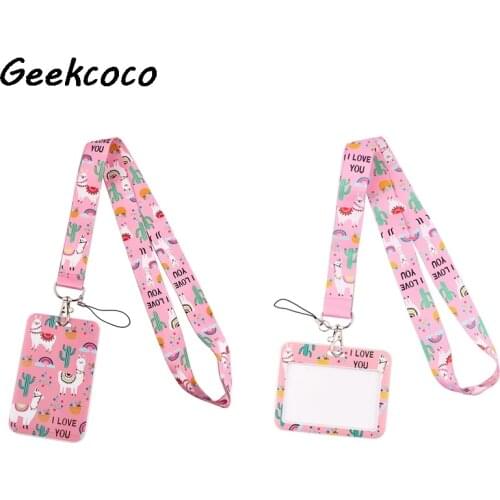 J2723 Creative Alpaca Lanyard Keychain Lanyards for keys Badge ID Mobile Phone Rope Neck Straps Accessories Gifts