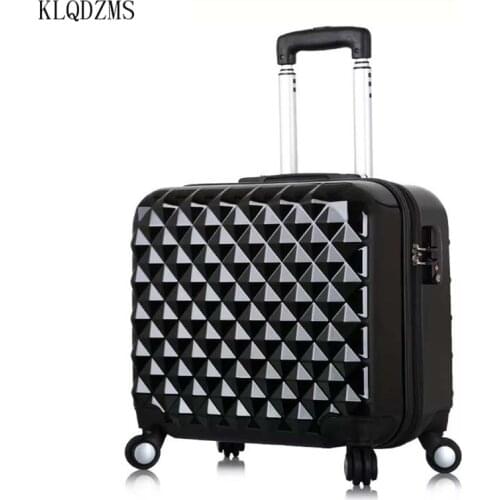 KLQDZMS 18 Inch PC Travel Trolley Luggage Built-In Computer Liner ABS High Quality Tourism Cabin Rolling Luggage Easy Travel