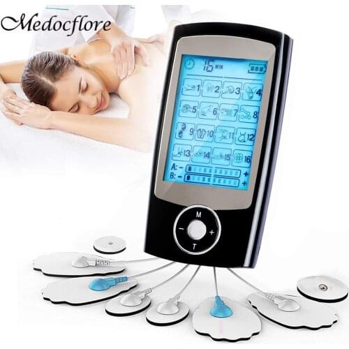 16 Modes Stimulator TENS Unit Deep Tissue Massage Shiatsu Back and Neck Shockwave Therapy Machine Acupuncture Tuina Pain Relief
