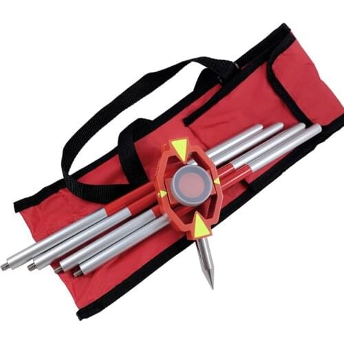 Mini Prism Offset +17.5mm With 4 Poles Surveying Prism For Total Station Surveying Instrument