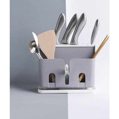 Multifunctional kitchen knife rest plastic rack knife rack storage chopsticks tube drain rack chopsticks cage tableware storage