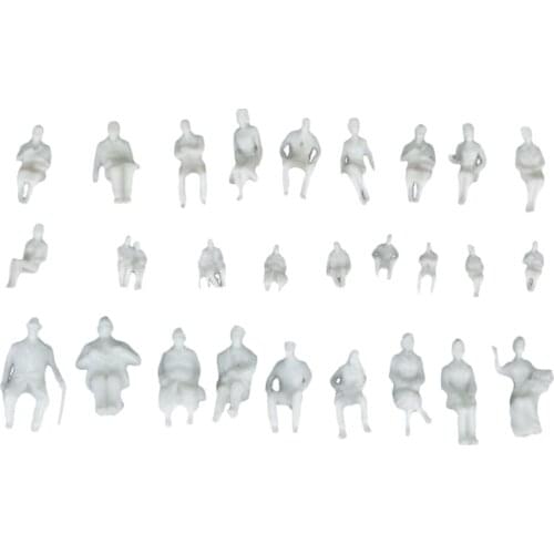 Pack of 20 1:25 Scale White Model Figures Landscape Sand Table Ornaments