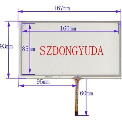 Compatible New Touchpad 7 Inch 4-Line 167*93 For Clarion NX700 GPS Navigation Touch Screen Digitizer Glass With Extension Cord