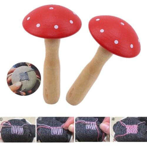 New Creative Darning Mushroom Patching Tool Pants Clothes Socks Bags Wood Mending Device Sewing Tools Home Sewing Hot Sale