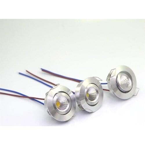 Dimmable Mini 3W LED Downlight COB LED Light Under Cabinet Lamps Window Showcase Indoor Lighting Recessed Ceiling Lamp Aluminum