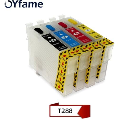 OYfame T288 288XL Ink Cartridge For Epson T2881-T2884 inkcartridge Reill No Chip For Epson XP240 XP330 XP340 XP434 XP440 Printer