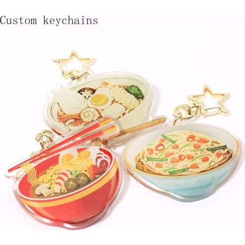 Personalized Make Your Own Cartoon Characters Eco-friendly Epoxy Acrylic Clear Custom Keychain