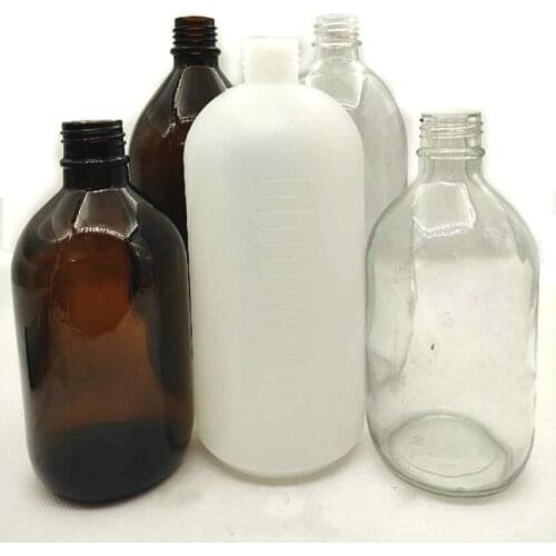 Reagent Bottle For Dispenser Brown Glass Bottle 500 mL Transparent Solvent Bottle 1000 mL Suitable For Bottle Top Dispenser