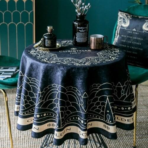 Nordic Light Luxury Waterproof Tablecloth European Retro Ins Dining Table Coffee Table Cloth Round Rectangular Table Tablecloth