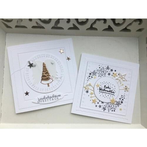 Mmao Crafts Metal Steel Cutting Dies New 2Pcs Christmas tree Stencil For DIY Scrapbooking Paper/photo Cards Embossing Dies