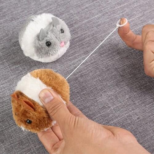 1pc Cute Cat Toys Kitten Funny Rat Safety Plush Little Mouse Interactive Toy Plush Fur Toy Gift Shake Movement Mouse Pet