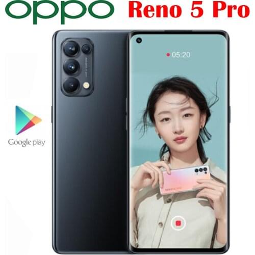 Original New Official OPPO Reno 5 Pro 5G Cell Phone Octa Core Dimensity 1000+ 6.55inch OLED 64MP Camera 4350Mah 65W Super VOOC