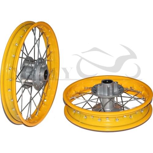 Front 1.40x14 rear 1.85-12 inch aluminum alloy wheels, suitable for KAYO HR-160cc TY150CC dirt pit bike 12/14 inch motorcycle