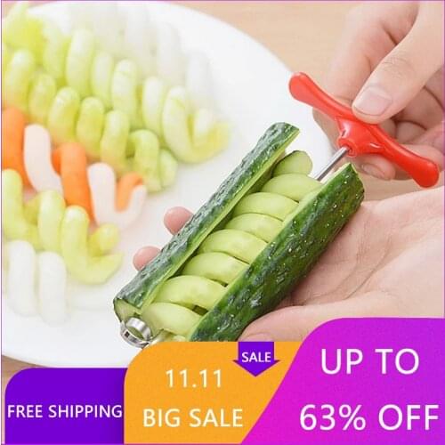 Potato Spiral Cutter Manual Roller Slicer Radish Carving Tool Kitchen Accessories Twist Shredder Grater Cooking Fruit Tools