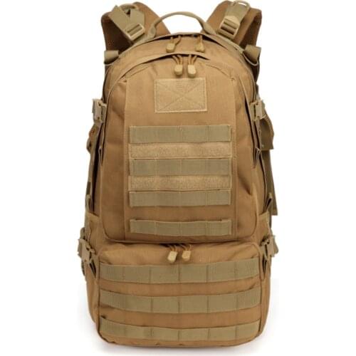 Molle Computer Travel Outdoor climbing bag Coyote brown Tactical 60L Fishing backpack