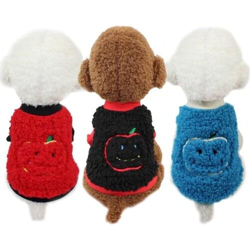 Warm Plush Pet Vest For Small Medium Dogs Autumn Winter Pet Puppy Dog Sweater Chihuahua French Bulldog Pullover Pet Clothing