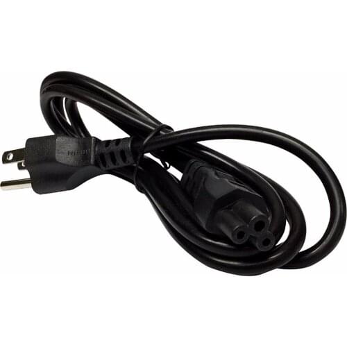 Three-Round-Prong-Pin AC Plug Cable for Laptop Power Supply Wall Adapter