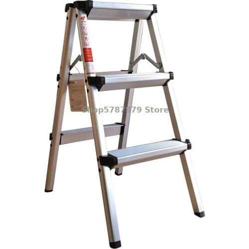 Thickened Miter Ladder Household Aluminum Alloy Folding Portable Double Sided Horse Stool Indoor Pedal Widening Decoration Small