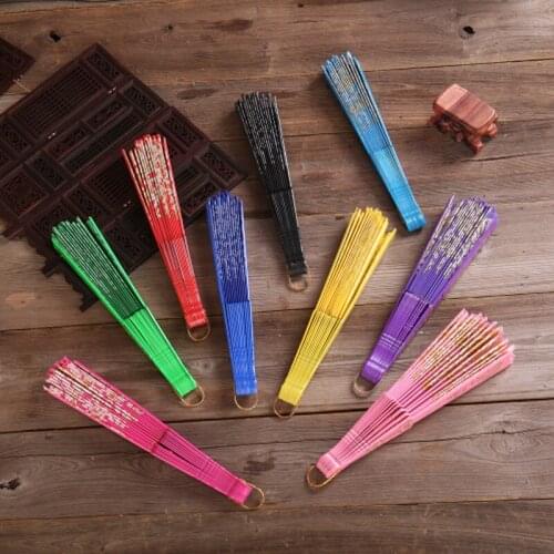 Flower Pattern Folding Hand Fan Summer Girls Dance Fan Printing Folding Hand Fan Art And Craft Gifts Home Decoration Ornaments