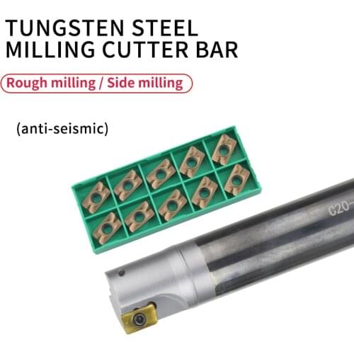 Tungsten steel anti-vibration milling cutter barC12-13 C16-17 C25-26 120/160L carbide insert APMT lathe tool milling tool holder