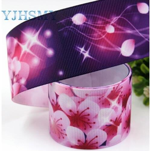 YJHSMY G-181005-1330,10yards 38mm Spring flowers Ribbons Thermal transfer Printed grosgrain,DIY handmade,gift wrapping materials
