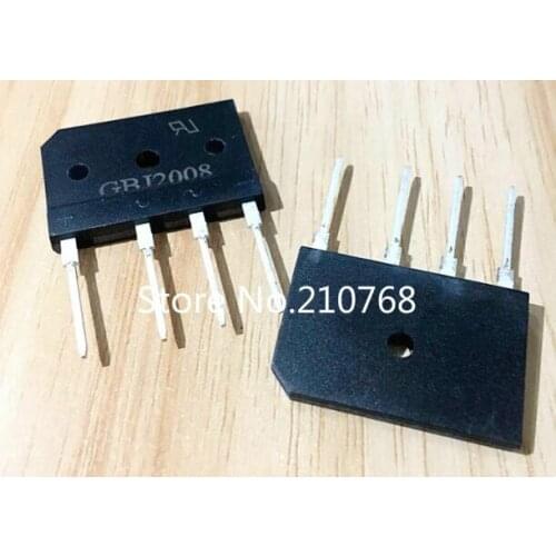 10pcs/lot GBJ2008 Rectifier bridge 20A/800V flat bridge