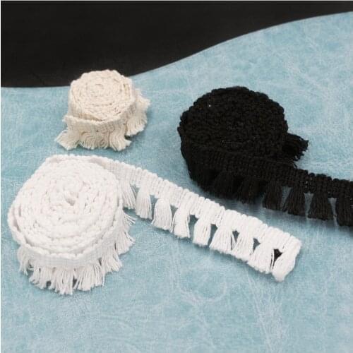 5 yards 1.8cm cotton tassel lace wedding ethnic dress accessories household sofa DIY children handmade handicraft accessories