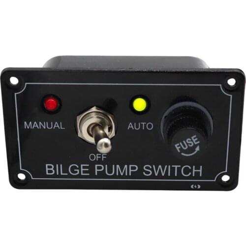12v Bilge Pump Led Boat Switch Panel & Circuit Breaker Automatic-Off-Manual