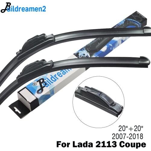 Buildreamen2 2 Pieces Car Wiper Blade Rubber Front Windscreen Wiper For Lada 2113 Coupe 2007-2018 Fit Hook Arms