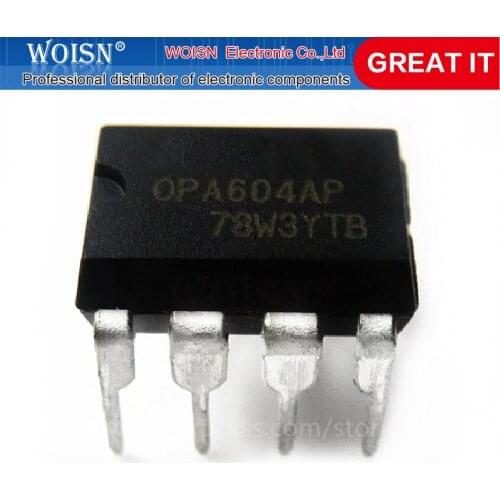5PCS OPA604AP OPA604 DIP8 DIP FET-Input, Low Distortion OPERATIONAL AMPLIFIER OPA604A new original In Stock