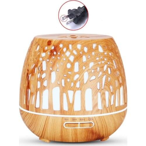 Aroma Diffuser 400ml, LED Ultrasonic Fragrance Diffuser with Remote Control, Essential Oil Aromatherapy Diffuser - Carved J6PE