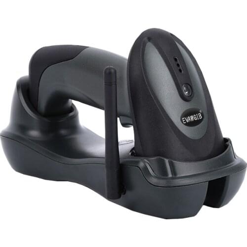 1D CCD handheld barcode scanner with stand barcode reader with long transmission auto scanning gun with memory USB interface