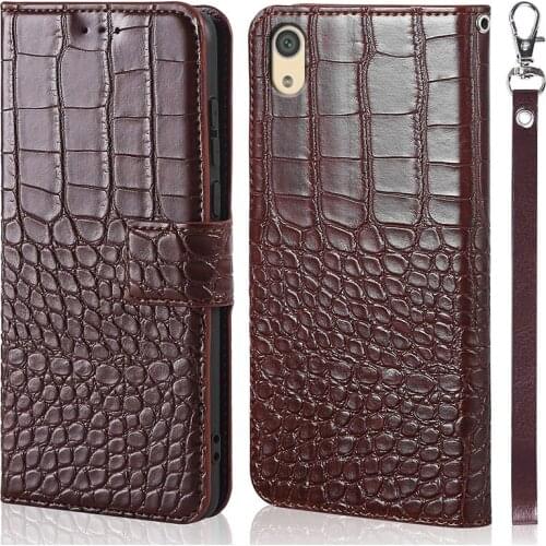 Phone Case Crocodile texture Leather Flip case for Sony Xperia XA1 G3112 G3116 G3121 G3123 G3125 for Sony Xperia XA1 Dua cover