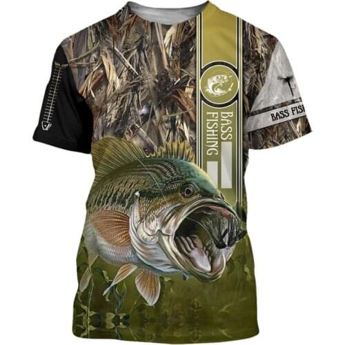 Fishing art 3D full print T-shirt fashion mens and womens street casual tops