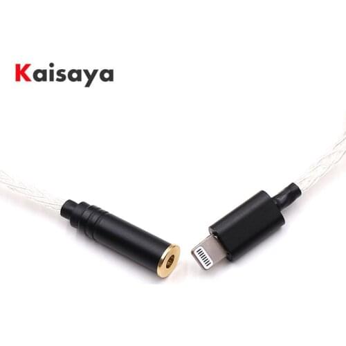 HiFi Silver Headphone Adapter For iPhone 7 8 X AUX Adapter For Lightning To 3.5mm 4.4mm 2.5mm Female Headphone Jack Cable T0913