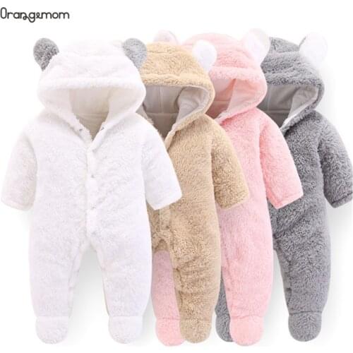 Orangemom Newborn Baby Winter Clothes Infant Baby Girls clothes soft fleece Outwear Rompers baby coat newborn -12m Boy Jumpsuit