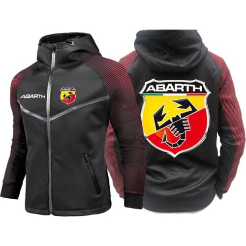 Unisex ABARTH Spring And Autumn Zipper Jackets ize Racing Suits Men Hoodies Print Sweatshirts Mans Cotton Hip Hop Coats